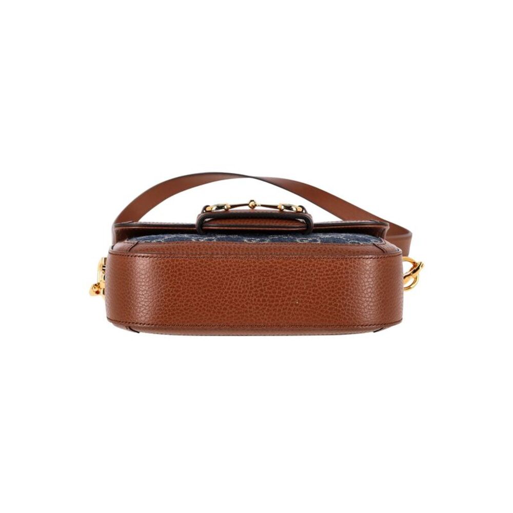 Gucci Horsebit 1955 Mini Shoulder Bag in Brown Canvas and Leather - Picture 3 of 12